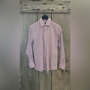 Classic Fit Button-Down in Pink/Blue/Red/White Stripe